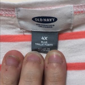 Old Navy Tops - Orange and white striped Tshirt Old Navy Tops - Orange and white striped Tshirt
